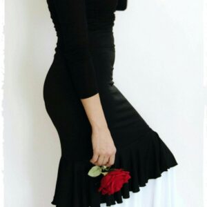 Falda flamenca 03 - Círculo Negro/Blanco